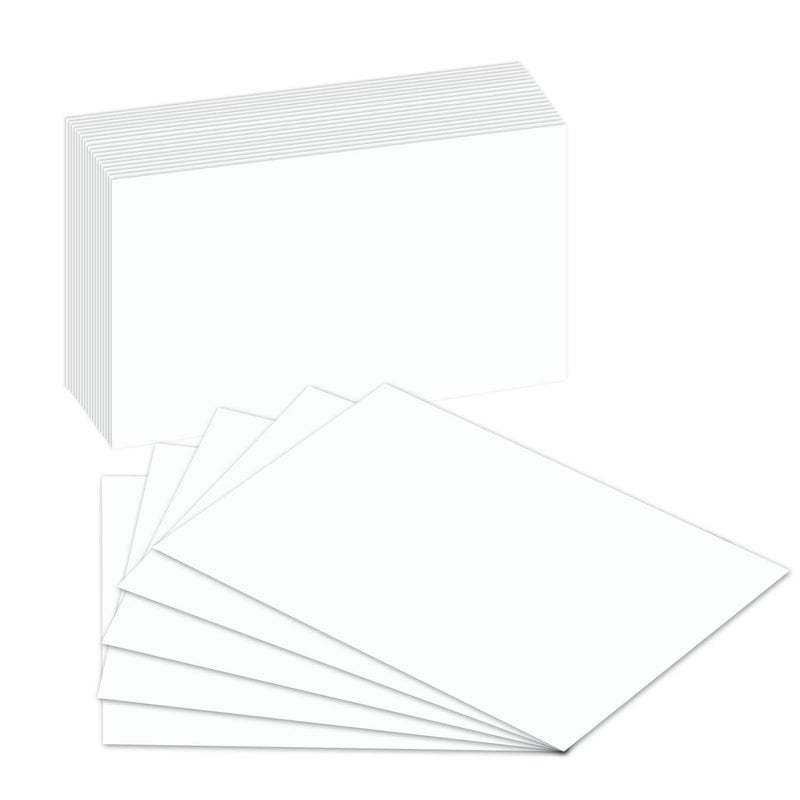 S Superfine Printing Blank Index Flash Note Cards | 80lb Heavyweight Thick White Cover Stock. 100 Cards Per Pack | 3 x 5 - Image 1